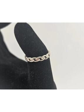 Sterling Silver Chain Link Ring Size 8